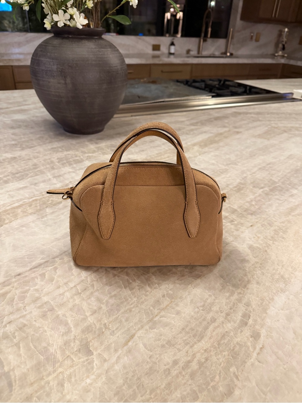 Madewell Tan Suede Top-Handle Women's Bag